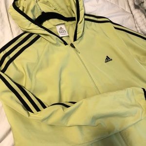 Adidas Lime Green Xl Wind Breaker Jacket